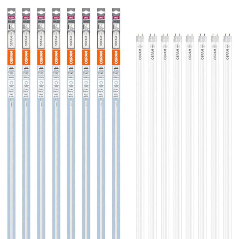 8 x 150cm Osram LED T8 G13 Röhre 18,3W wie 58W 840 neutralweiß EM Glas für KVG/VVG