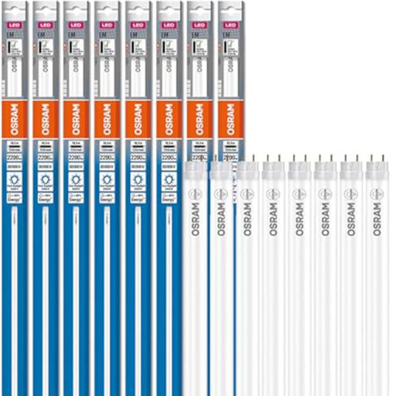 8er Sparpack 150cm Osram LED T8 G13 Röhre 18,3W wie 58W 6500K tageslichtweiß EM PLASTIC für KVG
