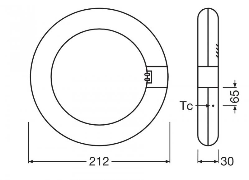 Ledvance T9 LED Röhre TUBE C 22 EM V 11W 840 wie 22W G10q Ringform universalweiß 4000K