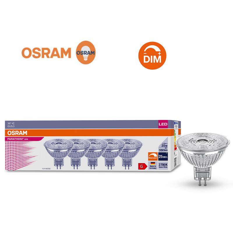 5er Pack OSRAM PARATHOM GU5.3 PAR16 LED Strahler