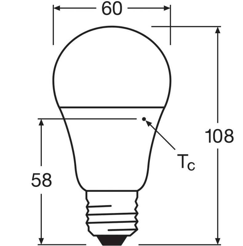 Ledvance E27 LED Lampe mit Sensor klar 8,8W wie 60W 2700K warmweiß
