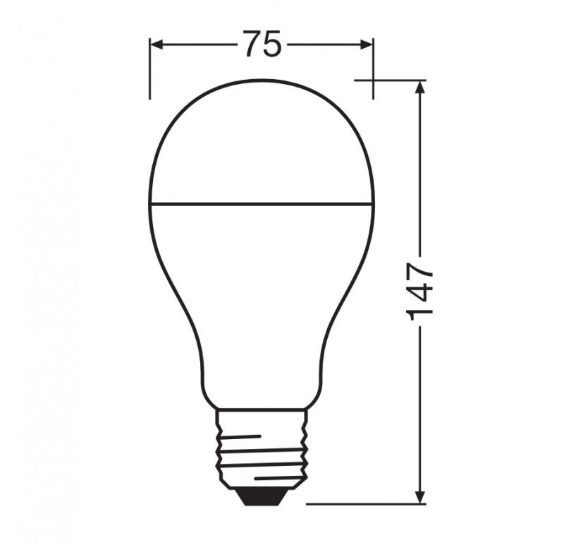 Ledvance E27 LED Lampe Classic matt leistungsstark mit 19W wie 150W 2700K warmweißes Licht