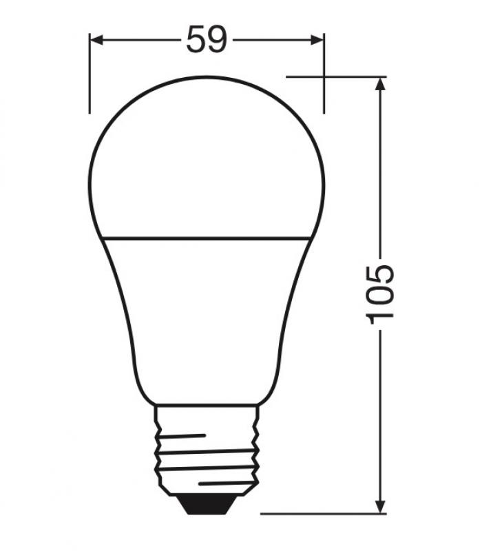 Ledvance E27 LED Lampe Classic matt 8W wie 60W 2700K warmweißes Licht - Performance Class