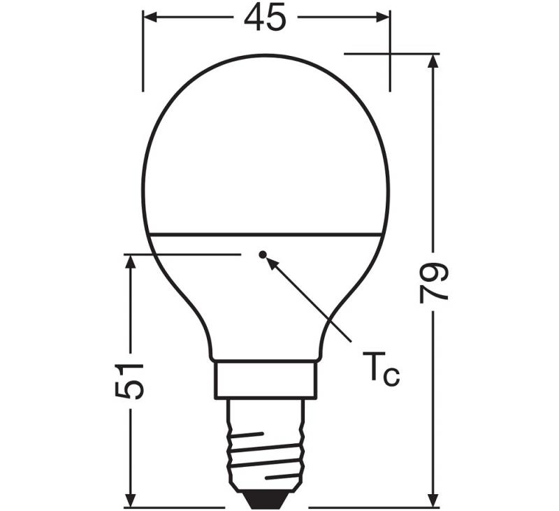Ledvance E14 LED Tropfenlampe Classic matt 4,9W wie 40W 6500K Tageslichtweiß - Value Class