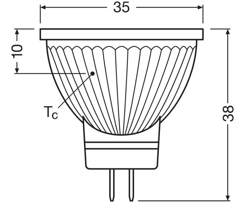 Ledvance GU4 MR11 36° 2.8W wie 20W warmweißer LED-Reflektor dimmbar 12V - hohe Farbwiedergabe 90Ra