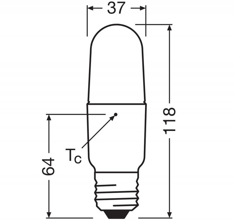 Ledvance E27 STICK LED Lampe 9W wie 75W 2700K warmweißes Licht für schmale Lampenschirme