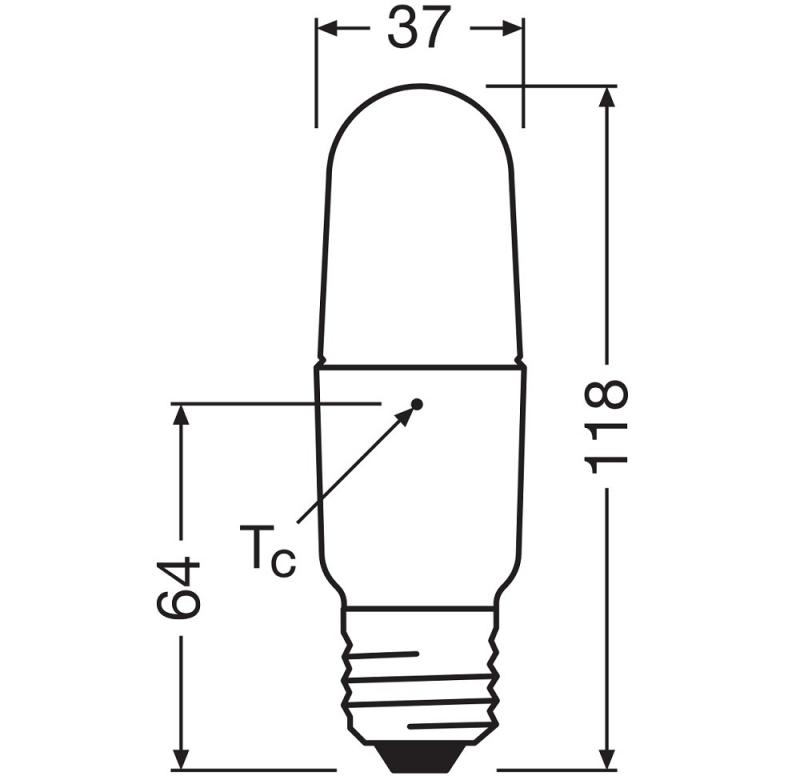Ledvance E27 LED Stick Lampe Classic matt 9W wie 75W 4000K neutralweißes Licht