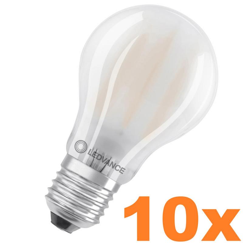 10er Vorteilspack Ledvance E27 LED Lampe Classic dimmbar 7,5W wie 75W 90Ra 4000K neutralweißes Licht - Superior Class