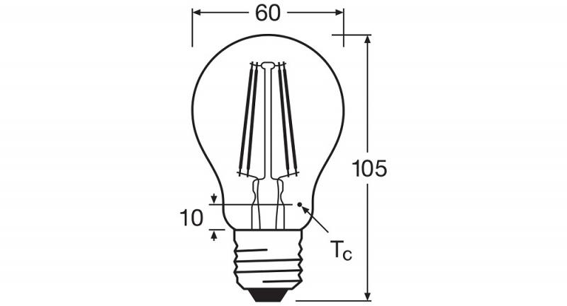 Ledvance E27 CLASSIC Filament LED Lampe Frosted 7,5W wie 75W 2700K warmweiß