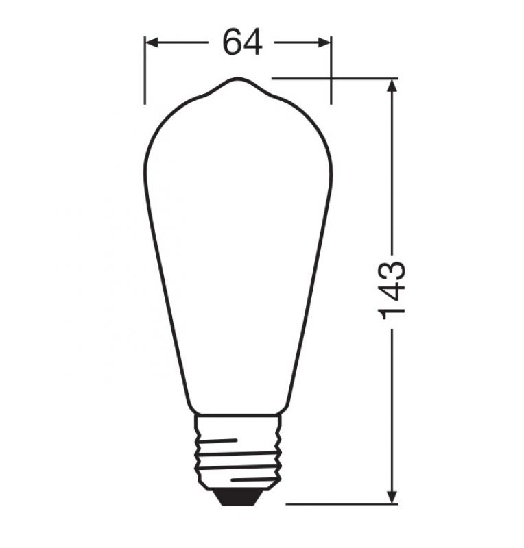 Ledvance E27 LED Lampe Classic in Kolbenform matt 6,5W wie 55W 2700K warmweißes Licht