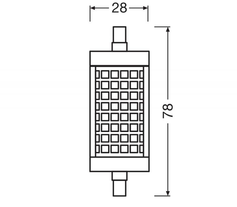 Ledvance R7s LED 78 mm Stab Lampe 12W wie 100W dimmbares warmweißes Licht