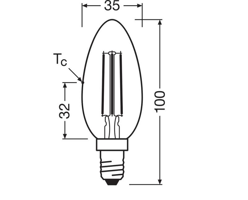 Ledvance E14 LED Kerzenlampe Classic dimmbar klar 4,2W wie 40W 2700K warmweißes Licht hohe Farbwiedergabe CRI97