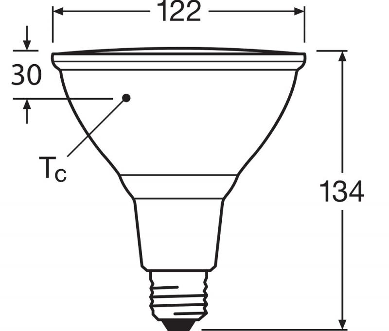 Ledvance E27 PAR38 Reflektor 15° 13,5W wie 120W Strahler mit warmweißem Licht 2700K IP65