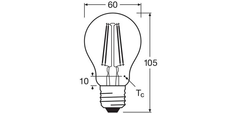 Ledvance E27 CLASSIC Filament LED Lampe A40 klar 4W wie 40W 3000K warmweiß