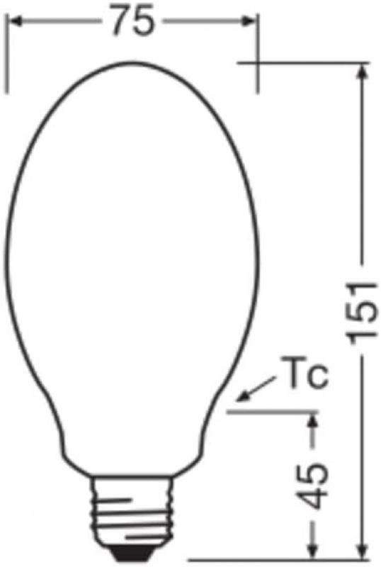 Ledvance E27 HQL LED FIL Straßenlampe 2000lm 13W wie 50W 840 4000K IP65