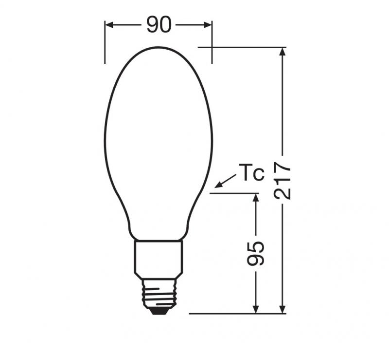 Ledvance E27 HQL LED FIL Straßenlampe 3600lm 24W wie 80W 827 2700K IP65 warmweißes Licht insektenfreundlich