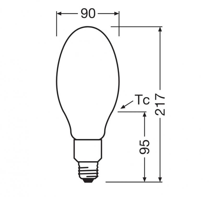 Ledvance E27 HQL LED FIL Straßenlampe 4000lm 24W wie 80W 840 4000K IP65 neutralweißes Licht
