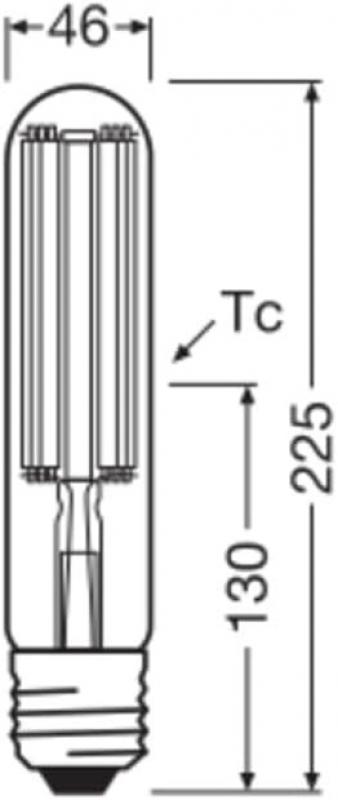Ledvance E40 LED FIL Straßenlampe 7000lm 41W wie 100W 2700K IP65 727
