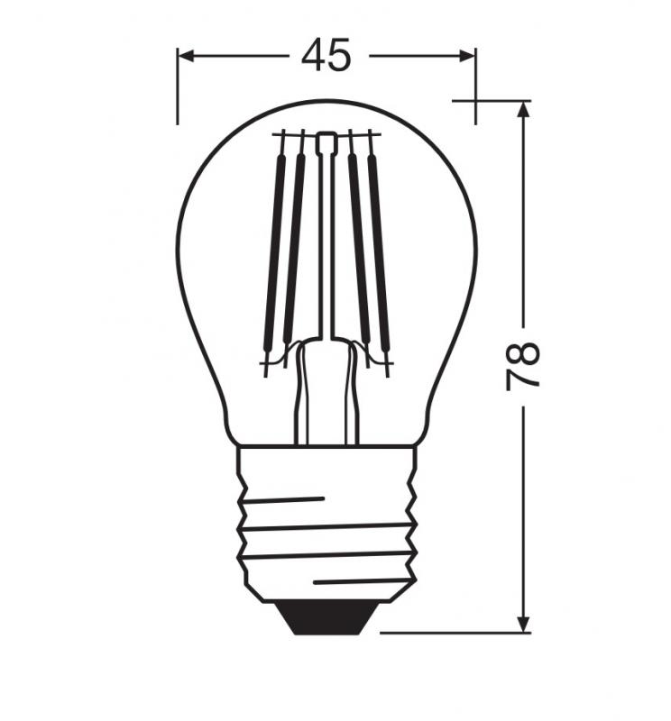 Ledvance E27 LED Tropfenlampe Classic klar dimmbar 4,2W wie 40W 2700K warmweißes Licht hohe Farbwiedergabe CRI97