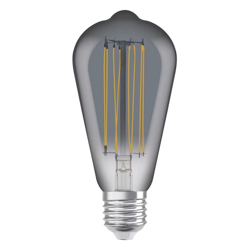Osram LED VINTAGE E27 Glühlampe Edison SMOKE 11W wie 42W dimmbar extra warmweißes gemütliches Licht
