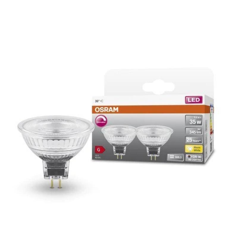 6er OSRAM Superstar LED GU5.3 MR16 Strahler dimmbar 36° Ausstrahlwinkel 5W wie 35W 2700K
