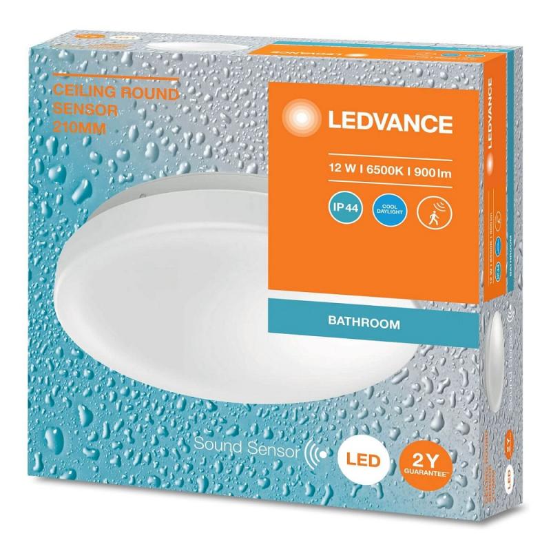 LEDVANCE CEILING ROUND Deckenleuchte rund Sensor 210 12W 865 IP44