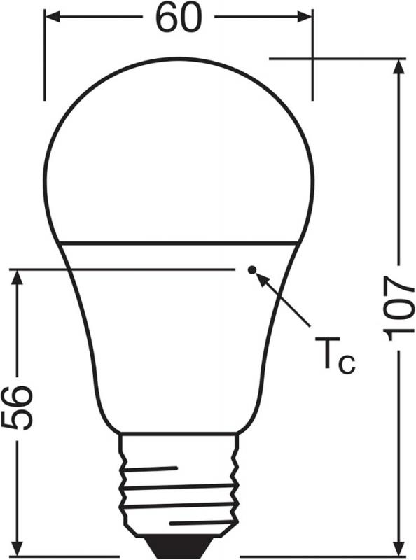 Osram E27 LED Lampe Value Classic A 40 4,9W wie 40W Kaltweißes Licht blendfreie weiß mattierte Glühbirne
