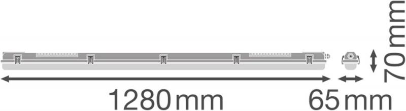 120cm LEDVANCE Damp Proof Housing 1200 P 1XLAMP Wannenleuchte 1-flg. LED Feuchtraumleuchte IP65