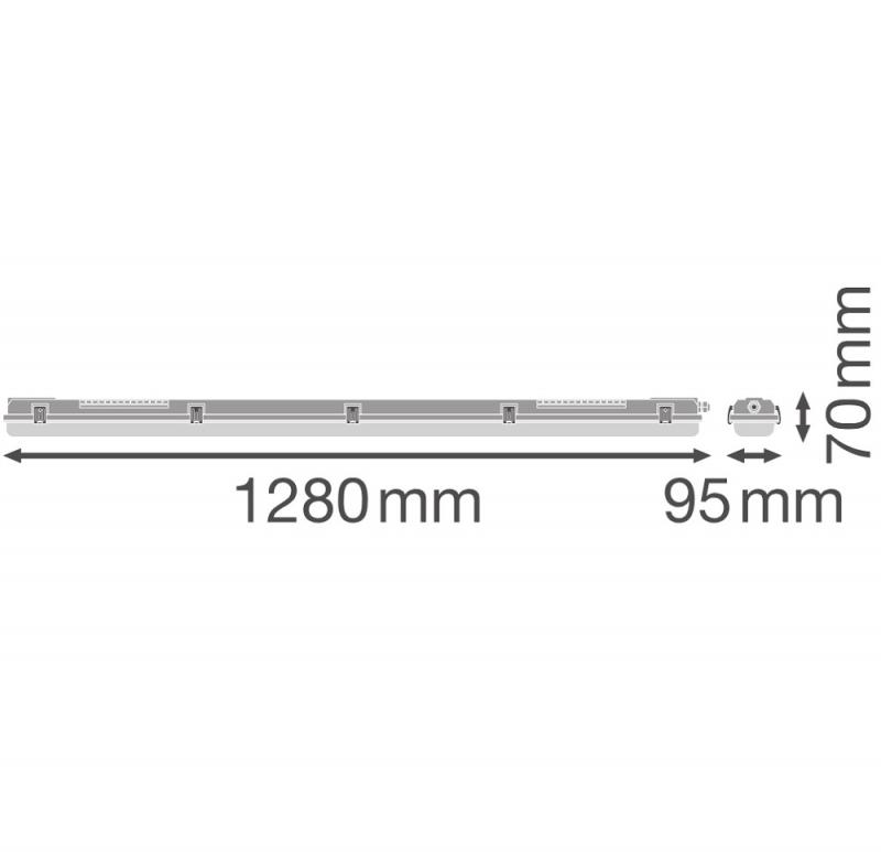 120cm LEDVANCE Damp Proof 1200 2x Housing IP65 Wannenleuchte 2-flg. LED Feuchtraumleuchte
