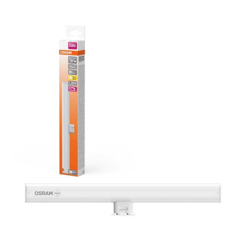 30cm Osram LEDinestra Frosted S14d LED-Röhrenlampe dimmbar 3W wie 27W warmweiß 2700K 90Ra hohe Farbwiedergabe, EEK: F (Spektrum: A bis G)