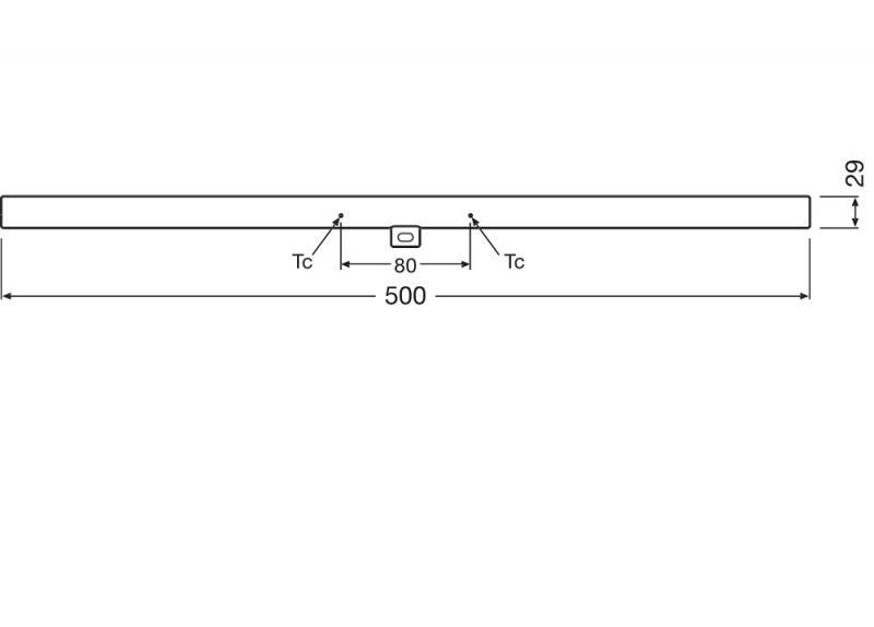 50cm Osram LEDinestra Frosted S14d LED-Röhrenlampe dimmbar 4,7W wie 40W warmweiß 2700K 90Ra hohe Farbwiedergabe