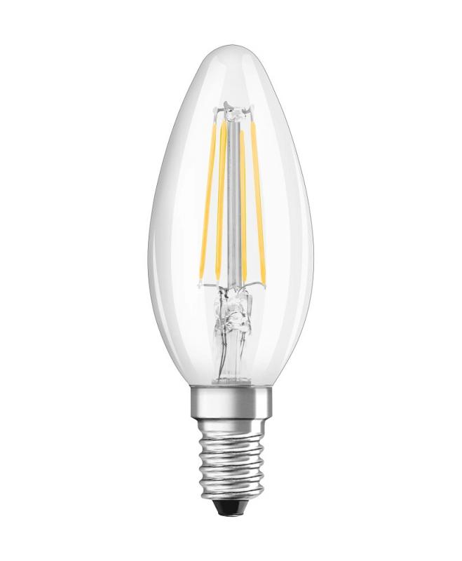 3er OSRAM E14 LED Base Classic B 60  Kerze klar 5,9W wie 60W kaltweß für Kronleucher und schmale Leuchten