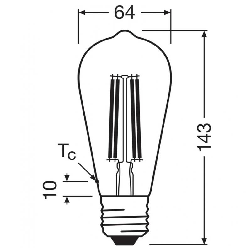 OSRAM E27 EDISON besonders effizientes LED Leuchtmittel 3,8W wie 60W 2700K warmweißes Licht