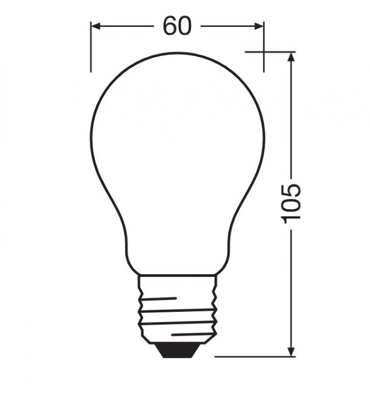 OSRAM E27 LED Lampe Classic Frosted 3,8W wie 60W warmweißes Licht 2700K - Energy efficiency class A - besonders effizient