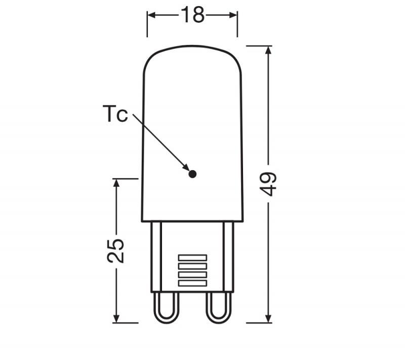 Ledvance G9 LED Stiftsockel Lampe PIN 3W wie 30W dimmbar 2700K warmweißes Licht