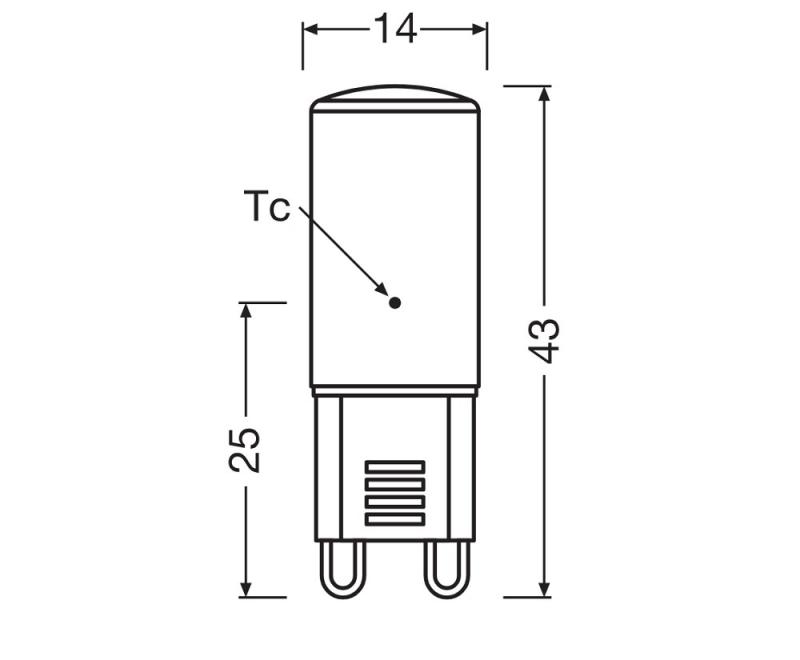 Ledvance G9 LED Stiftsockel Lampe PIN 1,9W wie 20W 2700K warmweißes Licht