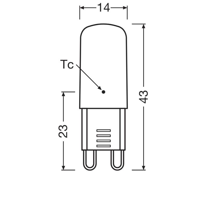 Ledvance G9 LED Stiftsockel Lampe PIN 2,6W wie 30W 4000K universalweißes Licht