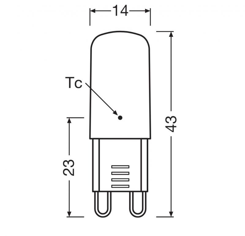 Ledvance G9 LED Stiftsockel Lampe PIN 2,6W wie 30W 2700K warmweißes Licht