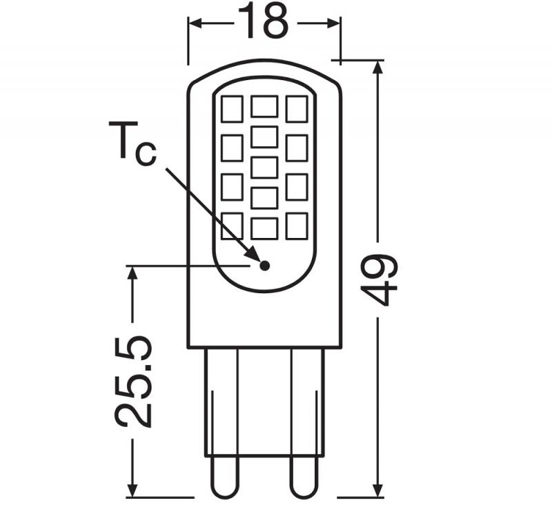 Ledvance G9 LED PIN G9 4,2W wie 40W 4000K universalweißes Licht in Stiftform