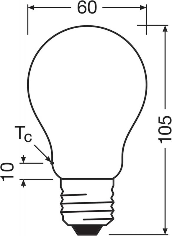 6er Set OSRAM E27 LED Lampe Classic matt 7,2W wie 100W warmweißes Licht 2700K - Energy efficiency class A