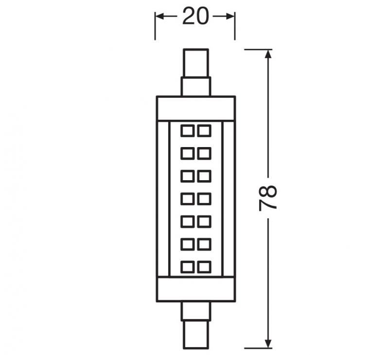 Ledvance R7s Slim Line LED 78mm Stab Lampe 7W wie 60W warmweißes Licht