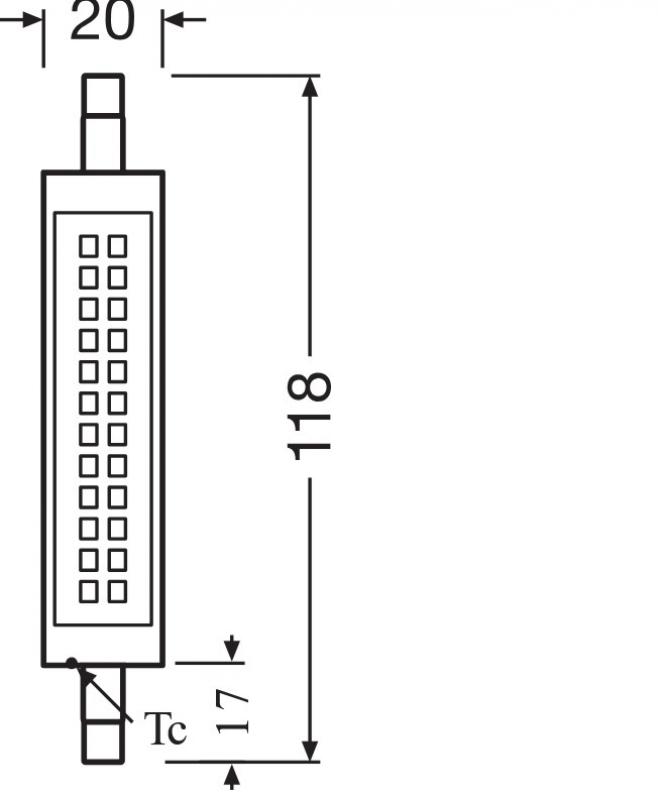 Ledvance R7s Slim Line LED 118mm Stab Lampe 12W wie 100W warmweißes Licht