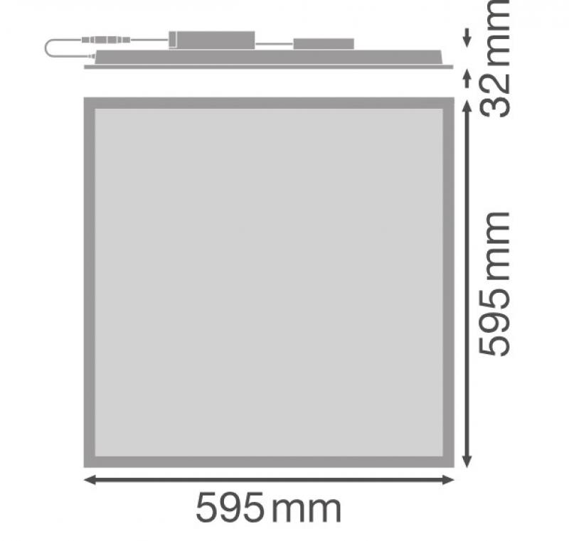 LEDVANCE PANEL FLEX 600 UGR<19 PS 30W 3000K warmweiß 595 x 595 mm Multi-Lumen