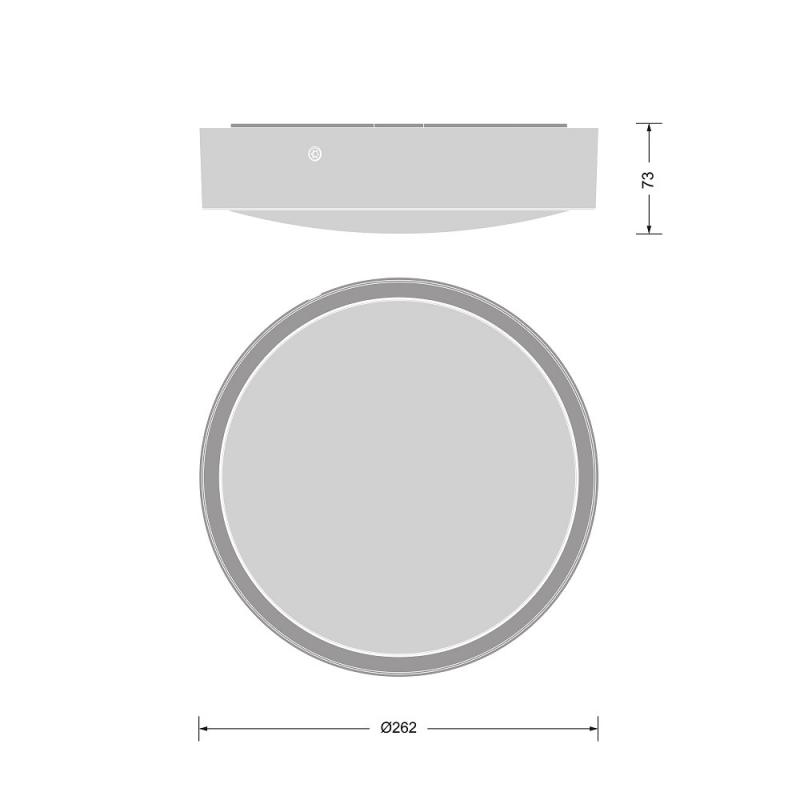 LEDVANCE LED Decken- und Wandleuchte BULKHEAD - BLKH RD 250 P 9.5W ML 83040 WT