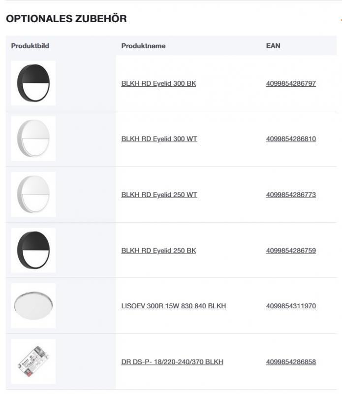 LEDVANCE Wand- und Deckenleuchte BULKHEAD ROUND SENSOR - BLKH RD SN 300 P 18 W ML 83040 schwarz IP65