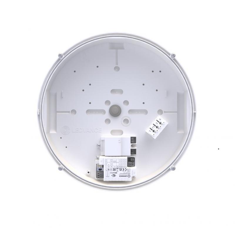 LEDVANCE Wand- und Deckenleuchte BULKHEAD ROUND SENSOR - BLKH RD SN 300 P 18 W ML 83040 schwarz IP65