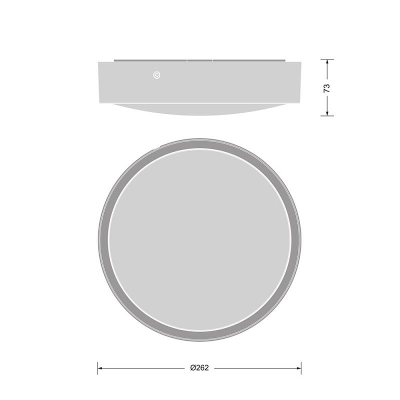 LEDVANCE LED Decken- und Wandleuchte BULKHEAD ROUND EMERGENCY -  BLKH RD EL 250 P 12W ML 83040 schwarz IP65