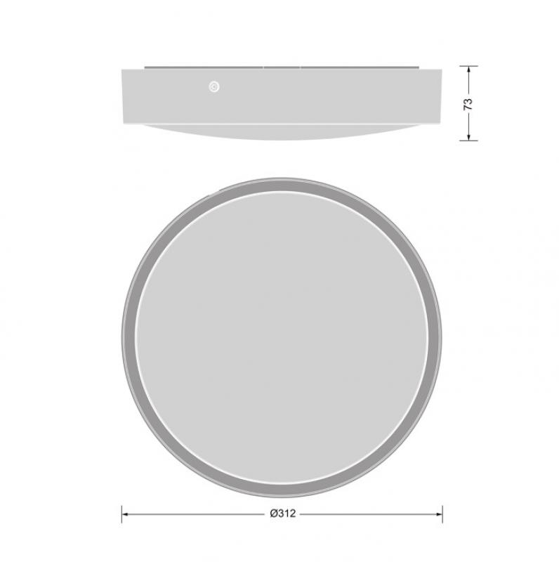 LEDVANCE LED Decken- und Wandleuchte BULKHEAD ROUND EMERGENCY SENSOR - BLKH RD EL SN 300 P 20.5W ML 83040 schwarz IP65