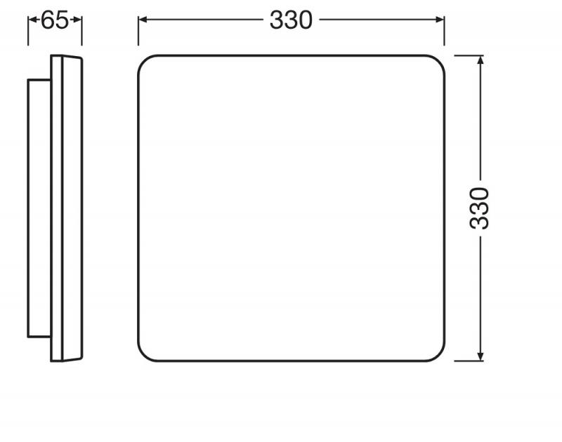 LEDVANCE LED Decken- und Wandleuchte  SF FLAT SQ 330 P 19W ML 83040