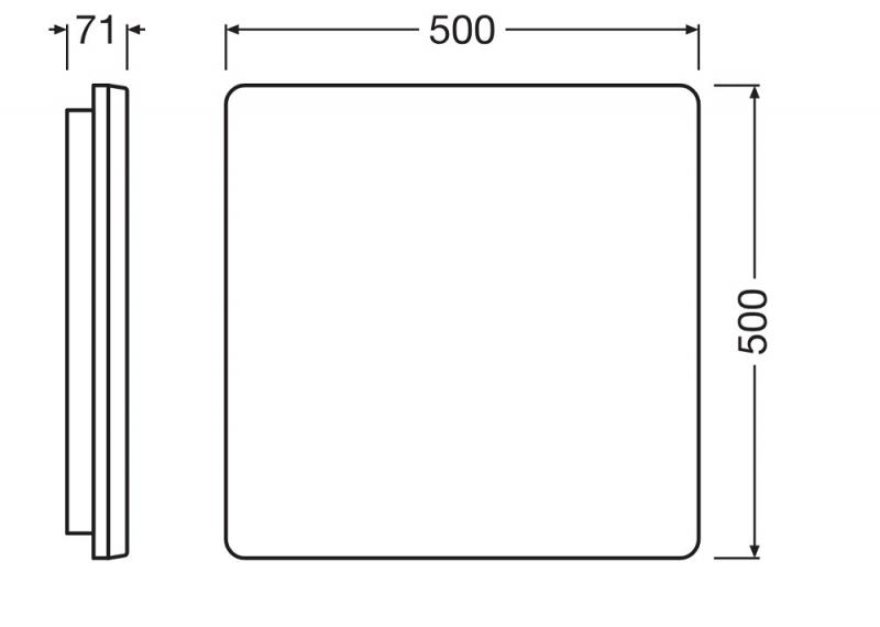LEDVANCE LED Decken- und Wandleuchte  SF FLAT SQ DA 500 P 27W 83040